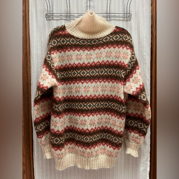 🔆Oversized United Colors Of Benetton Vintage Mohair Blend Sweater Size L - Picture 3 of 10